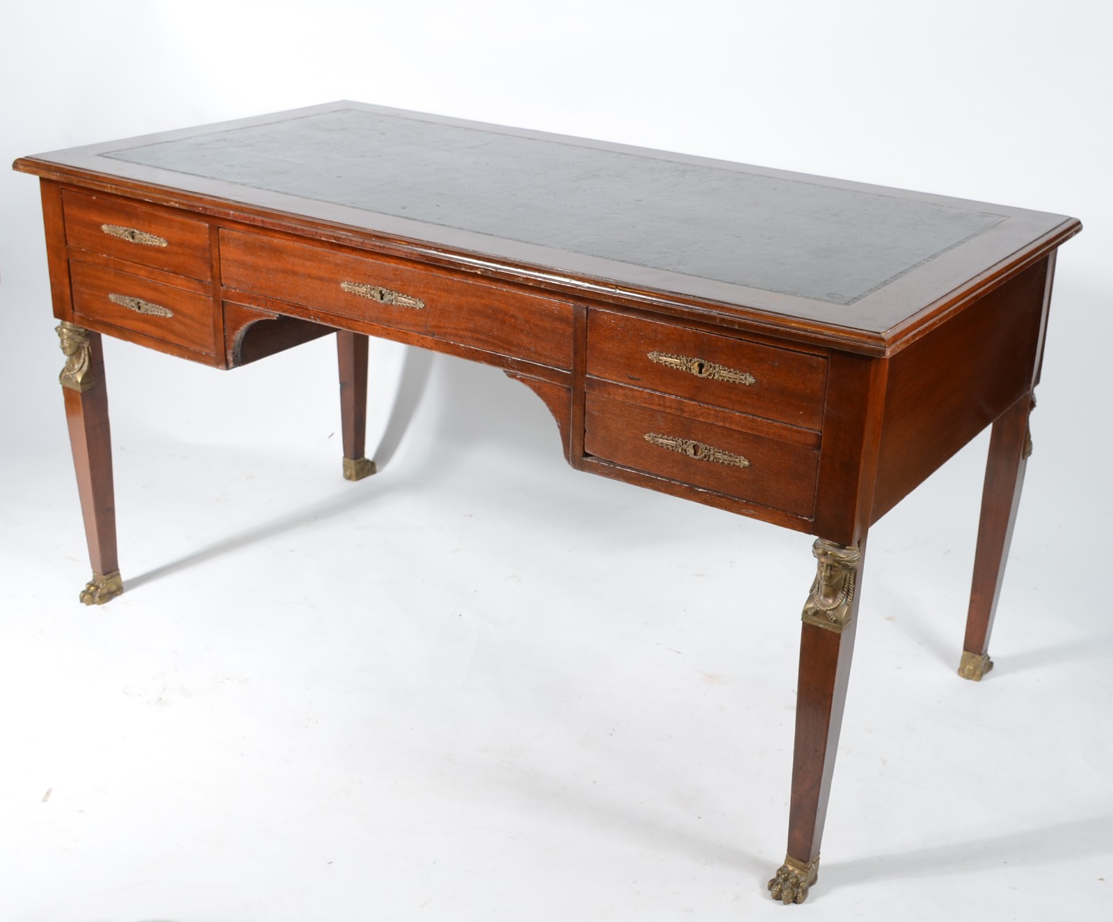 Mesa escrivaninha de madeira nobre, estilo "Empire" frances... - foto 2 de 11