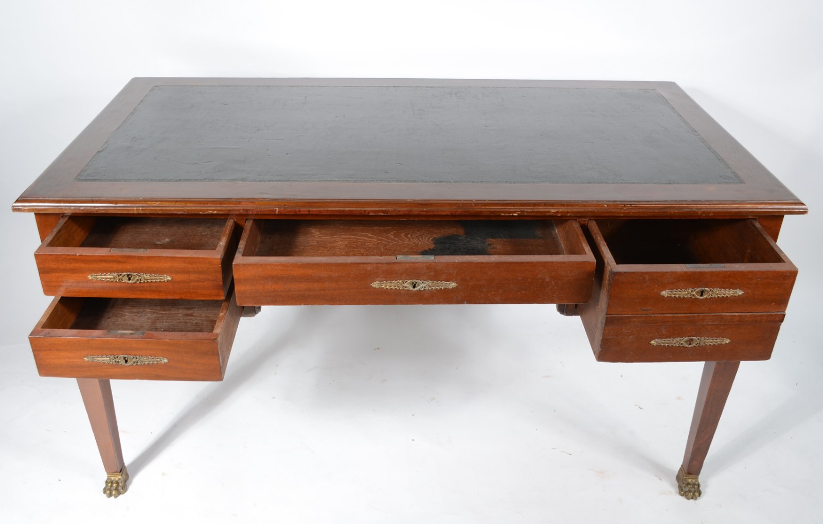 Mesa escrivaninha de madeira nobre, estilo "Empire" frances... - foto 4 de 11