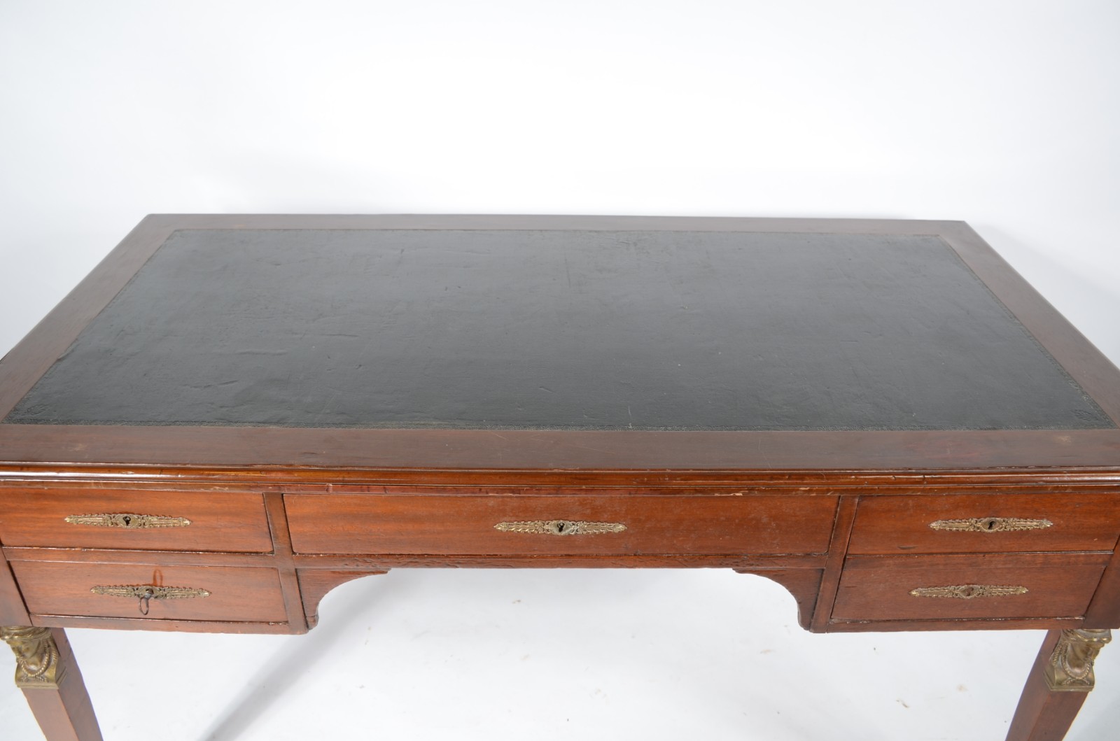 Mesa escrivaninha de madeira nobre, estilo "Empire" frances... - foto 5 de 11