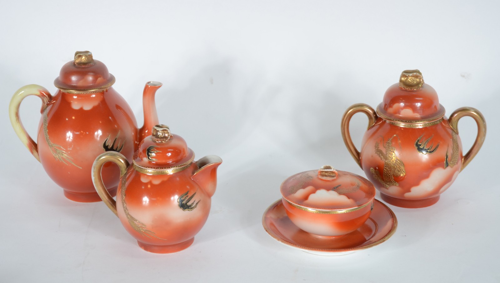 Serviço de chá e café de porcelana oriental "casca de ovo", composto... - foto 2 de 7
