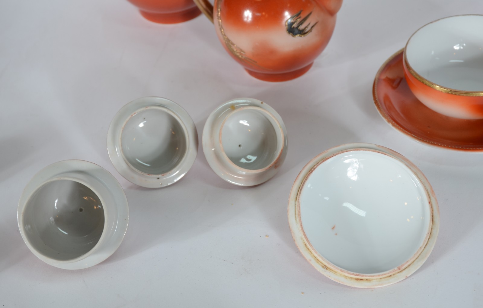 Serviço de chá e café de porcelana oriental "casca de ovo", composto... - foto 7 de 7