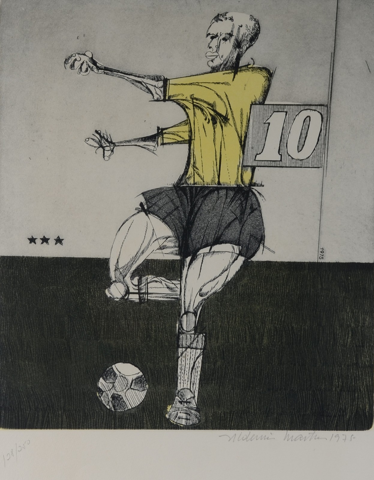 Aldemir Martins (1922-2006), Jogador de futebol, camisa 10 - foto 1 de 5