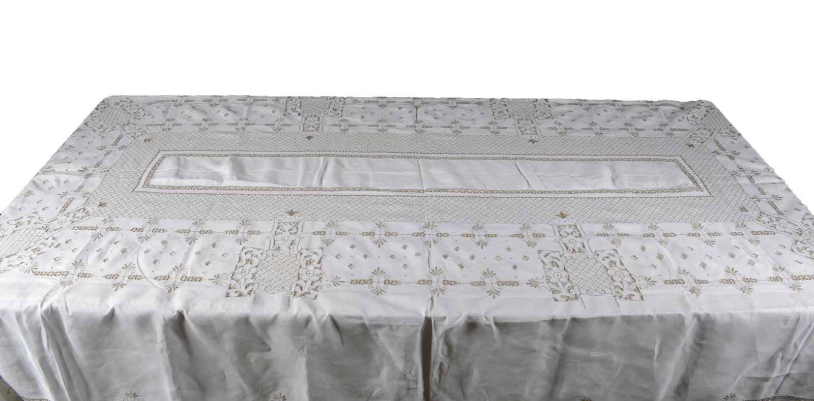 Toalha de mesa de linho bordado português da Ilha da Madeira... - foto 2 de 7