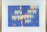 Alfredo Volpi (1896-1988), Bandeirinhas - Gravura - tiragem 33/100.