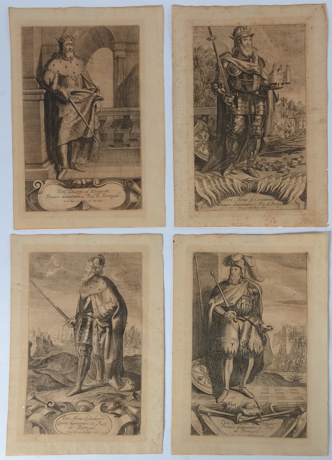 Coleção com 24 antigas gravuras dos reis de Portugal, medindo cada... - foto 3 de 10