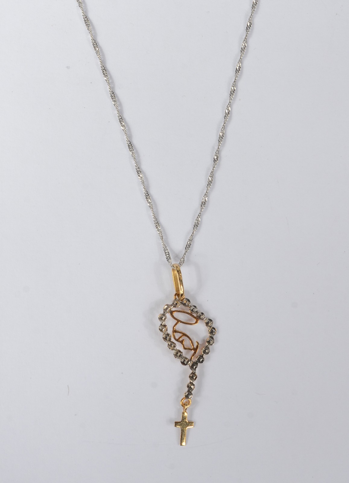 Colar de ouro 18 k., e ouro branco contraste 750 mls. (Por motivos de... - foto 1 de 4