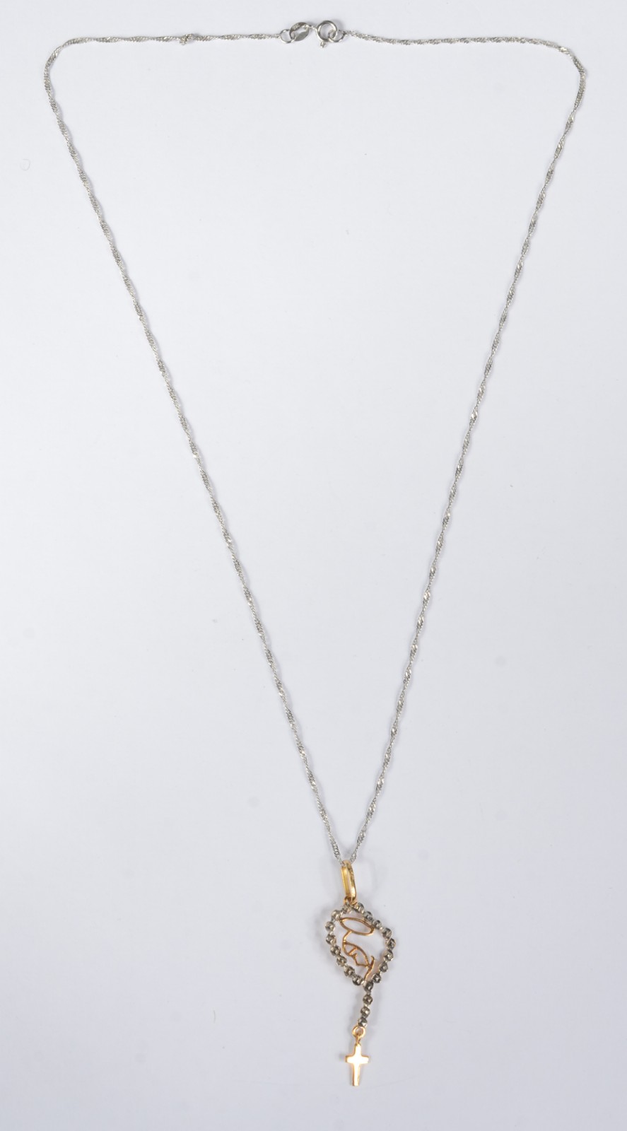 Colar de ouro 18 k., e ouro branco contraste 750 mls. (Por motivos de... - foto 2 de 4