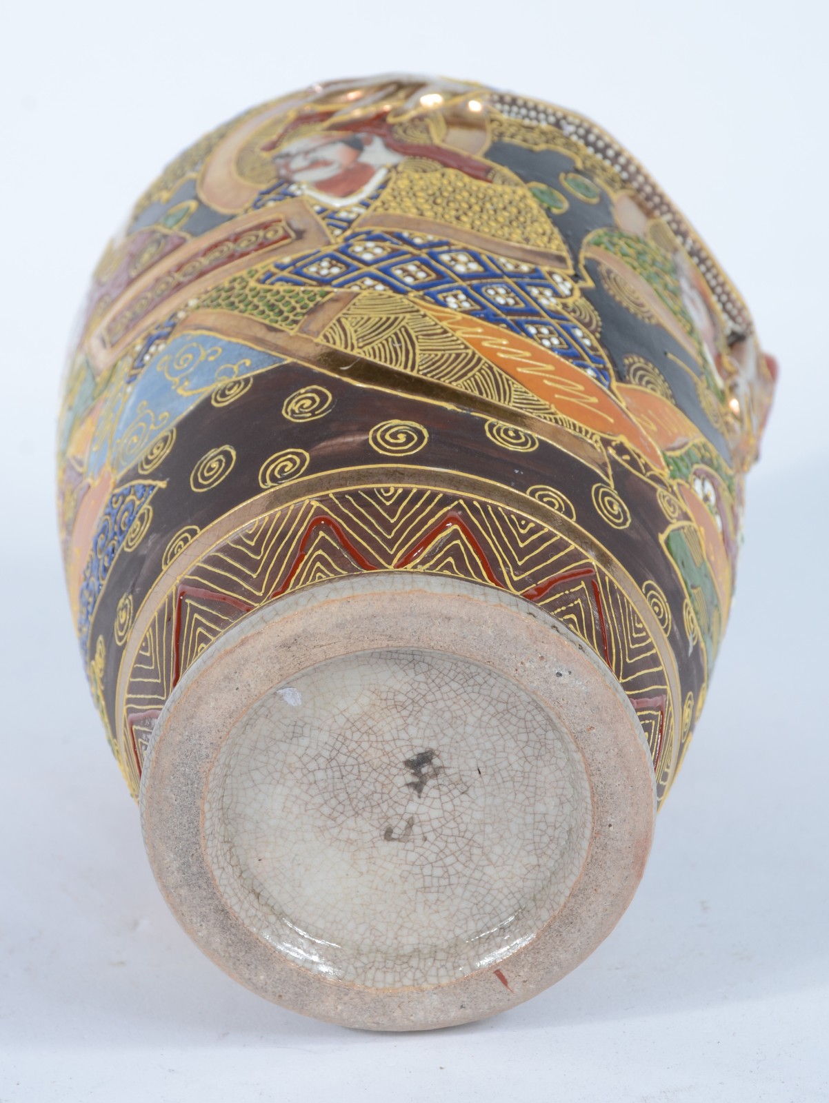 Vaso de faiança japonesa decorada ao gosto Satzuma. - foto 5 de 5