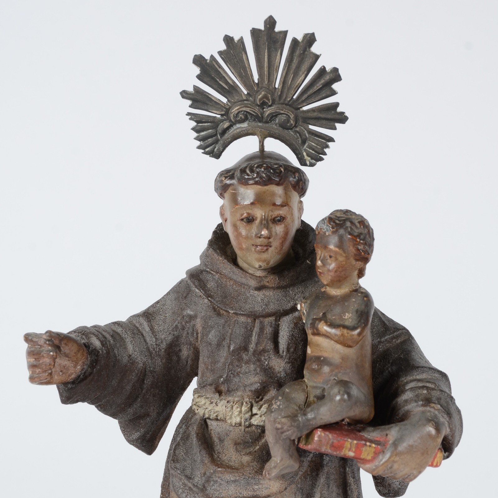 Santo Antonio com menino - Imagem de madeira policromada com... - foto 2 de 9