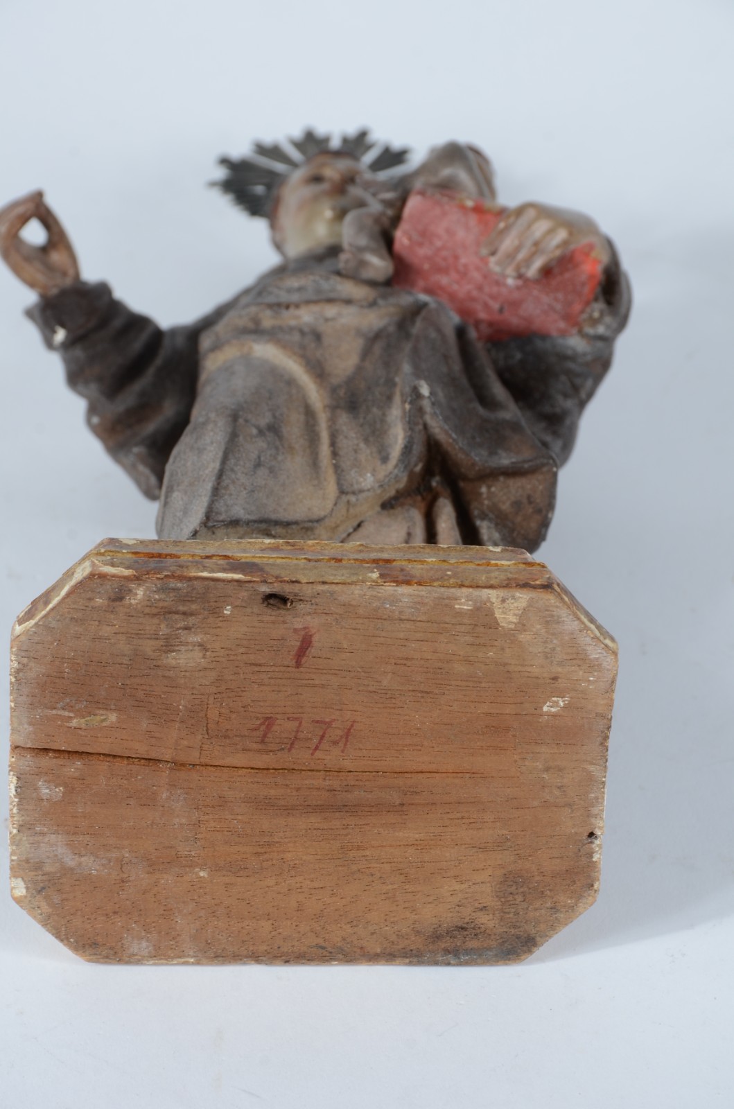 Santo Antonio com menino - Imagem de madeira policromada com... - foto 9 de 9