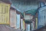 Carlos Bracher (1940), Ladeira e Igreja ao Fund... - Óleo sobre tela. Datado 86.