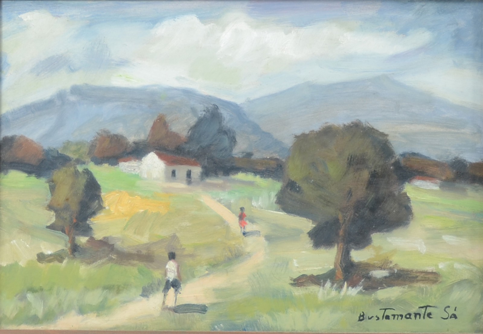 Bustamante Sá (1907-1988), Paisagem com Figuras - foto 1 de 4