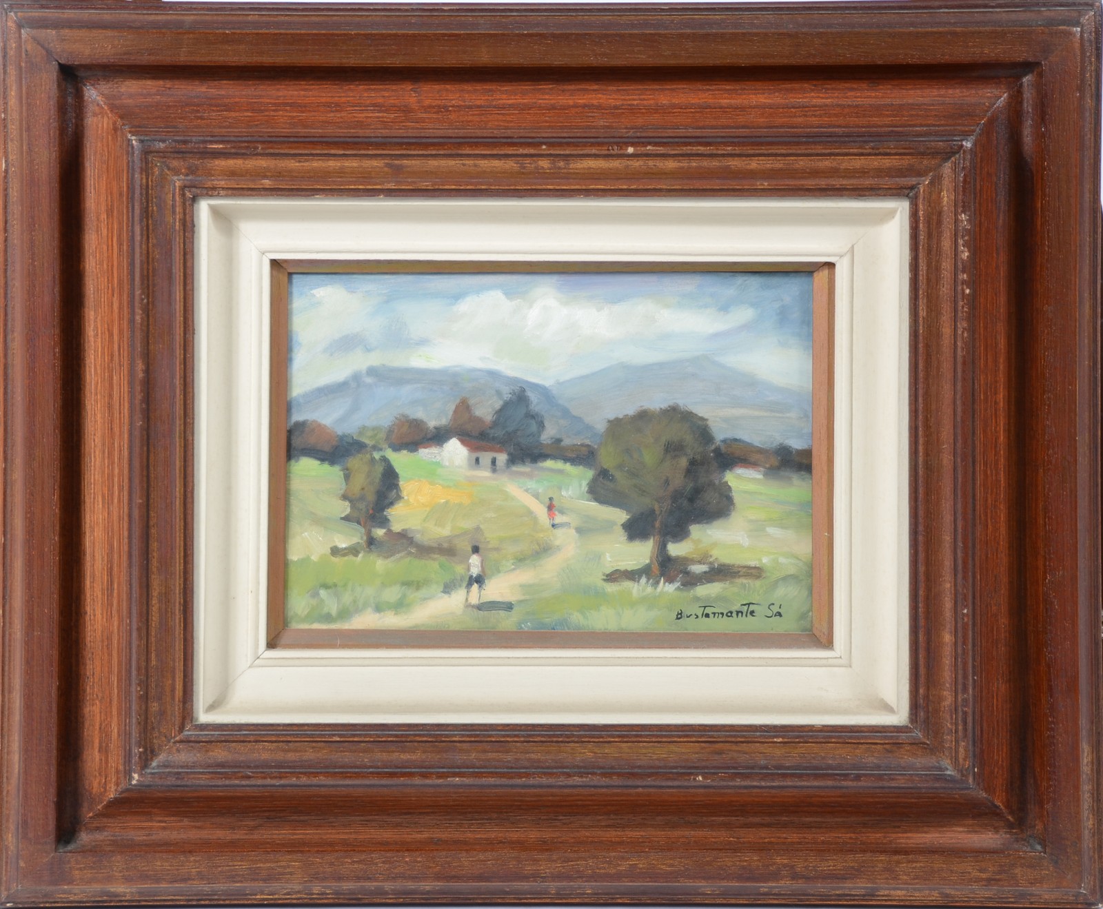 Bustamante Sá (1907-1988), Paisagem com Figuras - foto 2 de 4