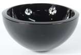 Jaqueline Terpins,  - Vaso de vidro decorativo na cor preta. Assinado.
