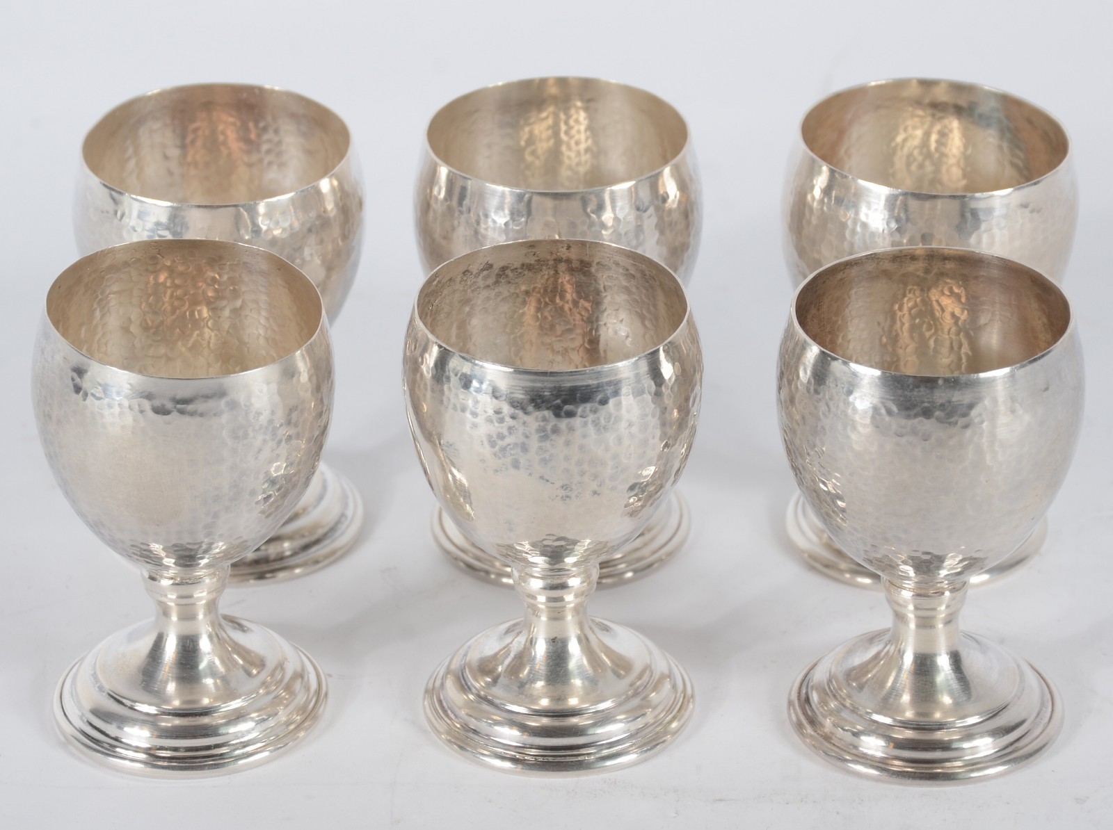 Conjunto com 6 cálices para vinho do Porto de prata, contraste 900... - foto 1 de 3