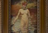 Rudolf Schramm-Zittau (1874/1950), La Baigneuse - Óleo sobre cartão
