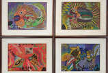 Chico da Silva (1910-1985), Peixes - Quatro quadros - o.s.t.