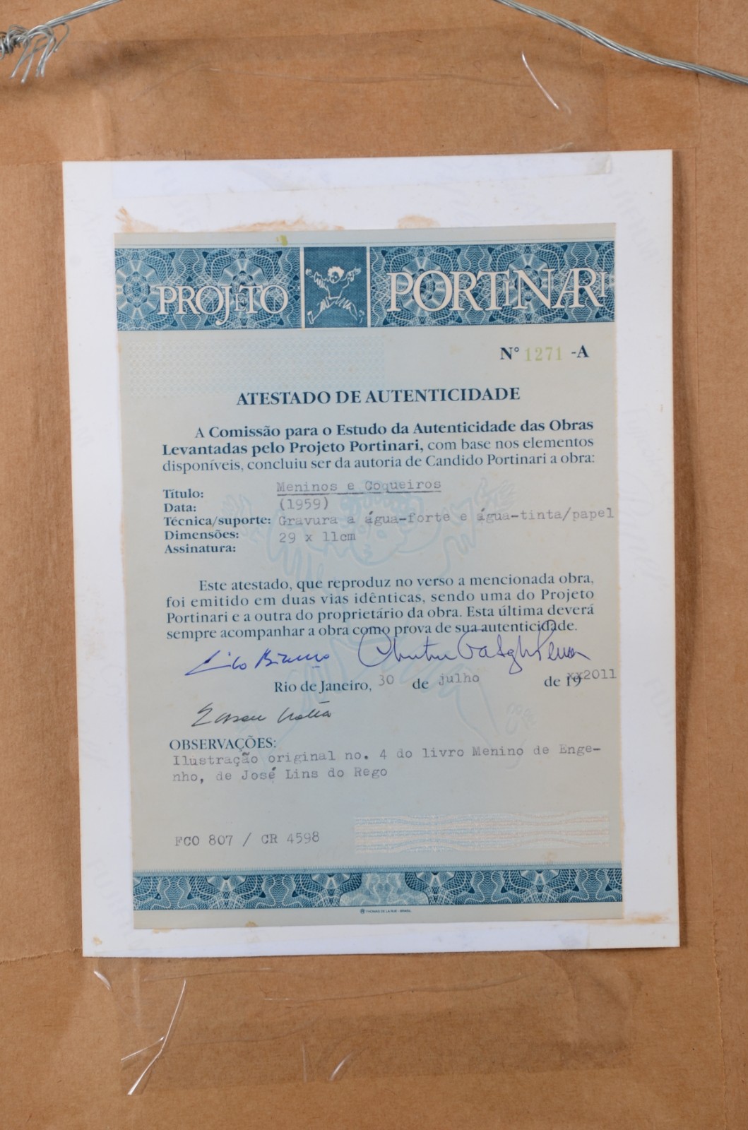 Cândido Portinari (1903-1962), Menino e Coqueiros - foto 5 de 5