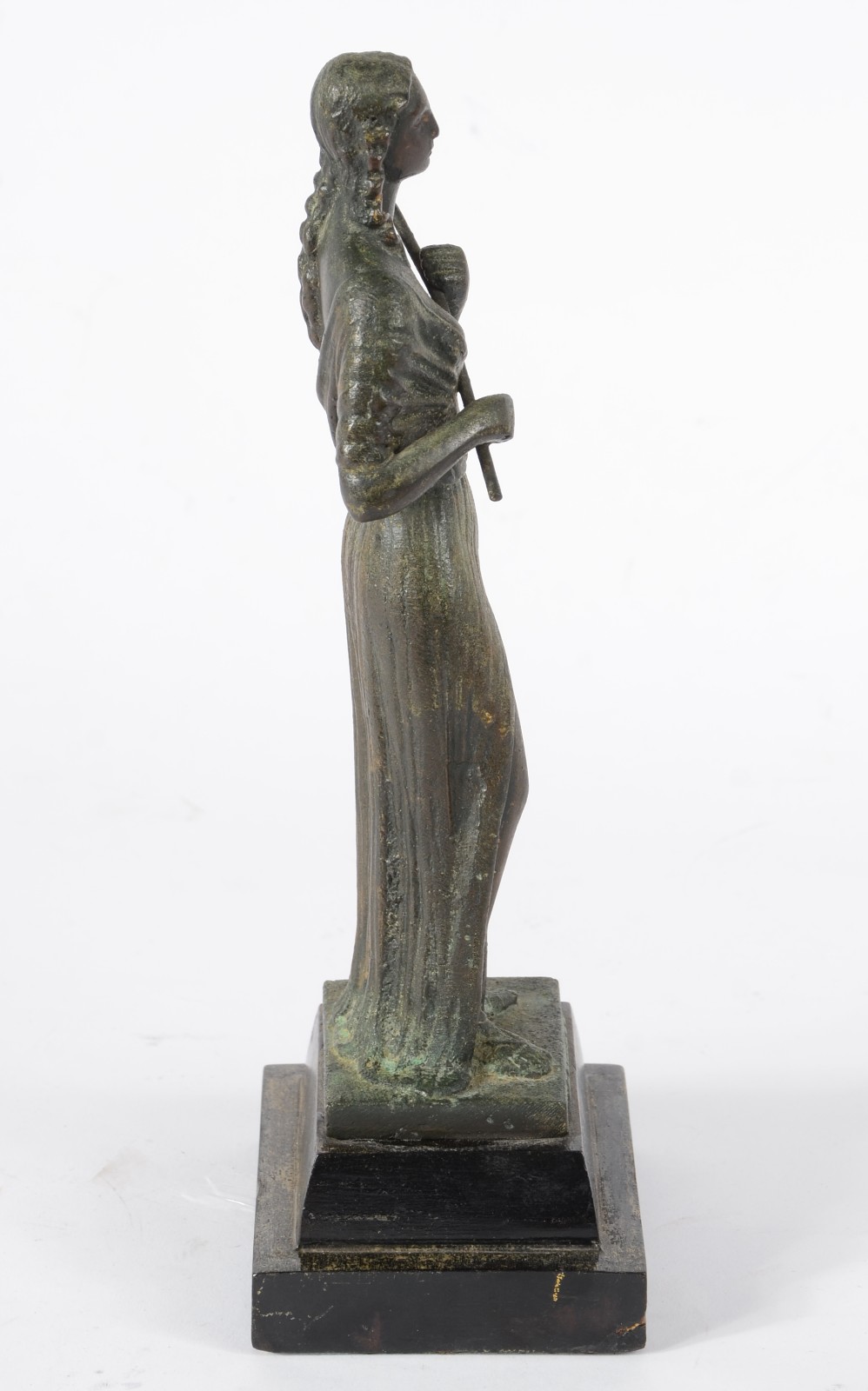 Escultura de bronze, base de madeira. - foto 4 de 8