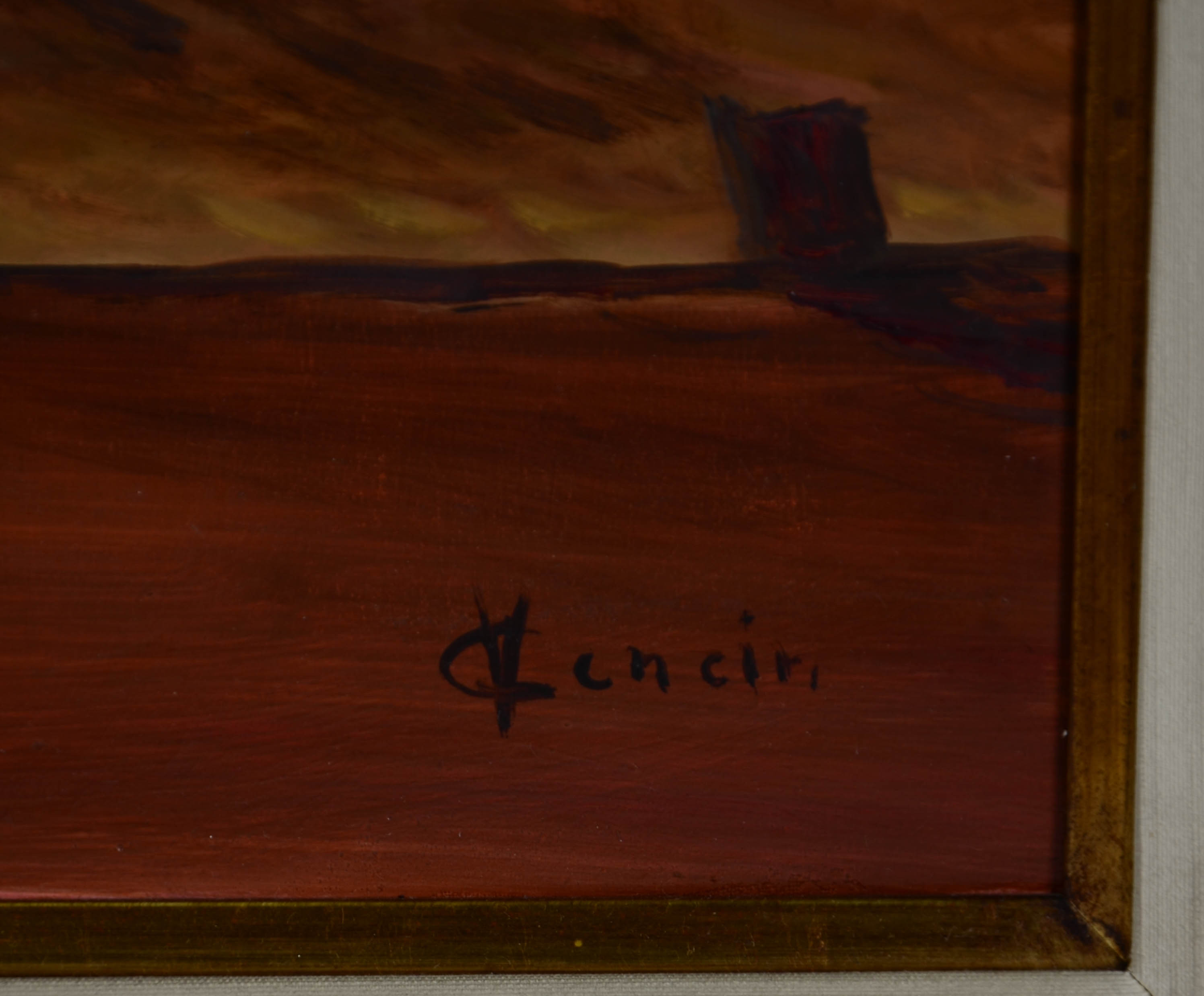 Vincenzo Cencin (1925-2010), Marinha com barcos - foto 2 de 5