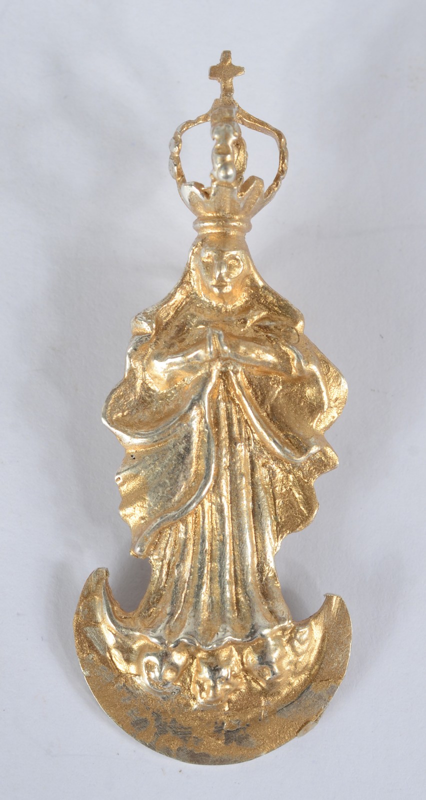 Nossa Senhora da Conceição de pendurar de prata com vermeil., baiana... - foto 1 de 2