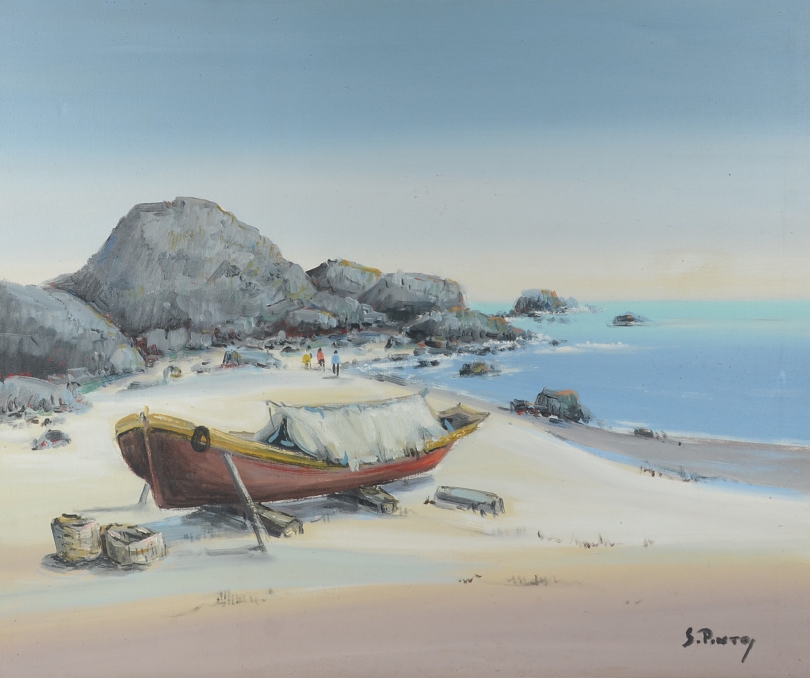 Sylvio Pinto (1918-1997), Barco na Praia - foto 1 de 5
