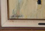 GLAUCO CHAVES ( 1921), Retirantes - Óleo sobre tela. Datado 1986.