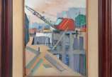ORLANDO BRITO (1920/1981), Obras do Metrô - Pra... - Óleo sobre tela. Datado 1981.