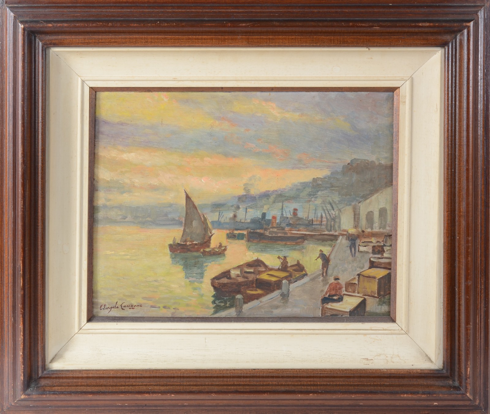 Angelo Cannone (1899-1992), No Porto de Nápoles - foto 2 de 5