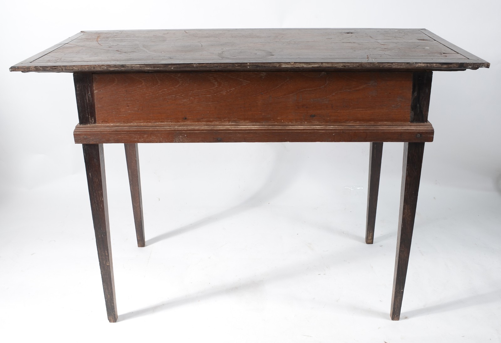 Mesa de encostar de madeira nobre, caixa retangular com uma gaveta... - foto 6 de 6