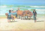 CARLOS GOMES, Nazaré - Portugal - Óleo sobre eucatex.