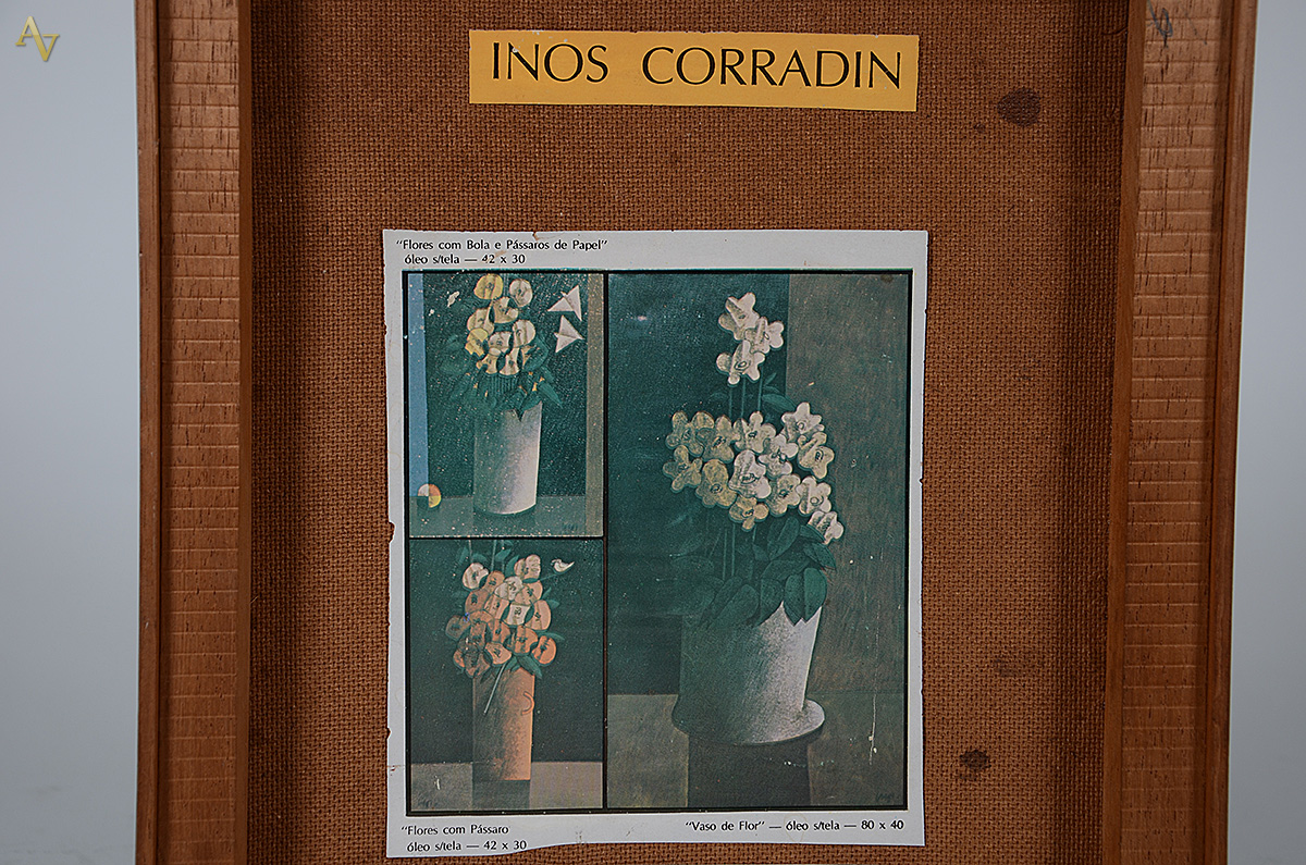 INOS CORRADIN - Flores com bola e pássaros de papel - ost - 42 x 30... - foto 4 de 4