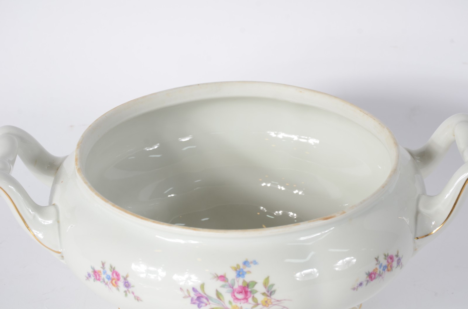 Aparelho de jantar de porcelana polonesa, decoração floral em... - foto 4 de 10