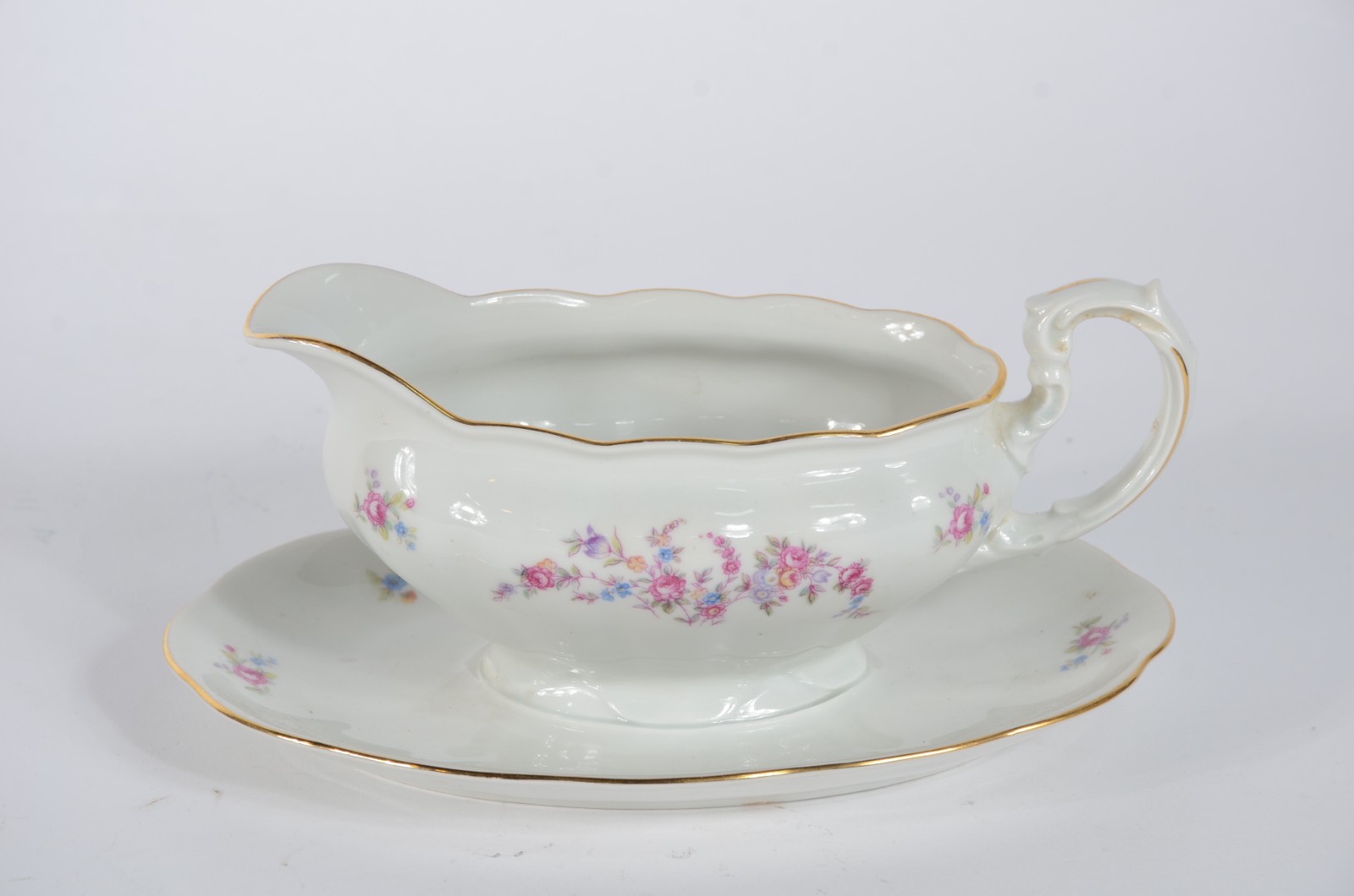 Aparelho de jantar de porcelana polonesa, decoração floral em... - foto 5 de 10