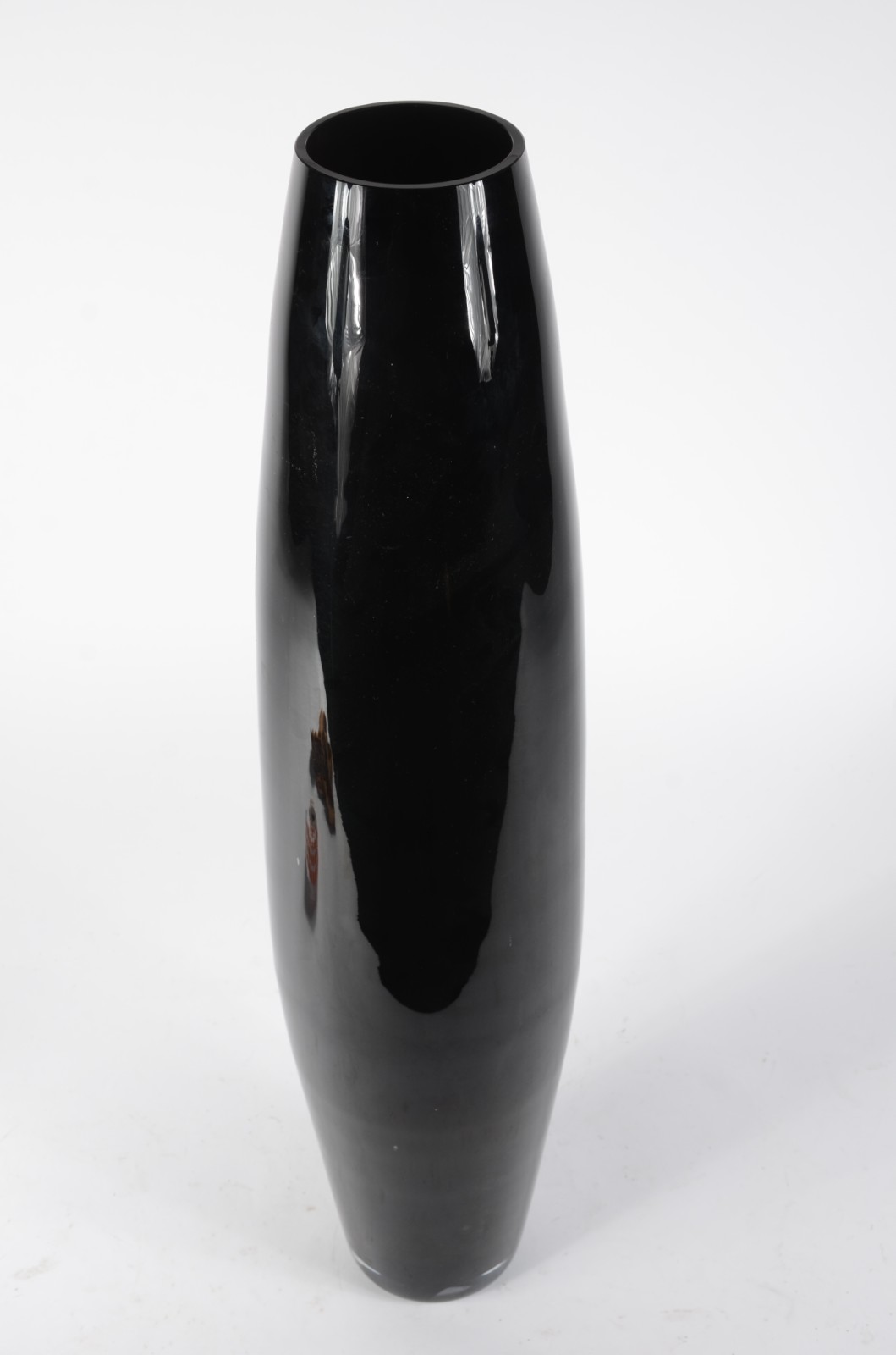 Grande vaso de vidro preto decorativo. - foto 2 de 5