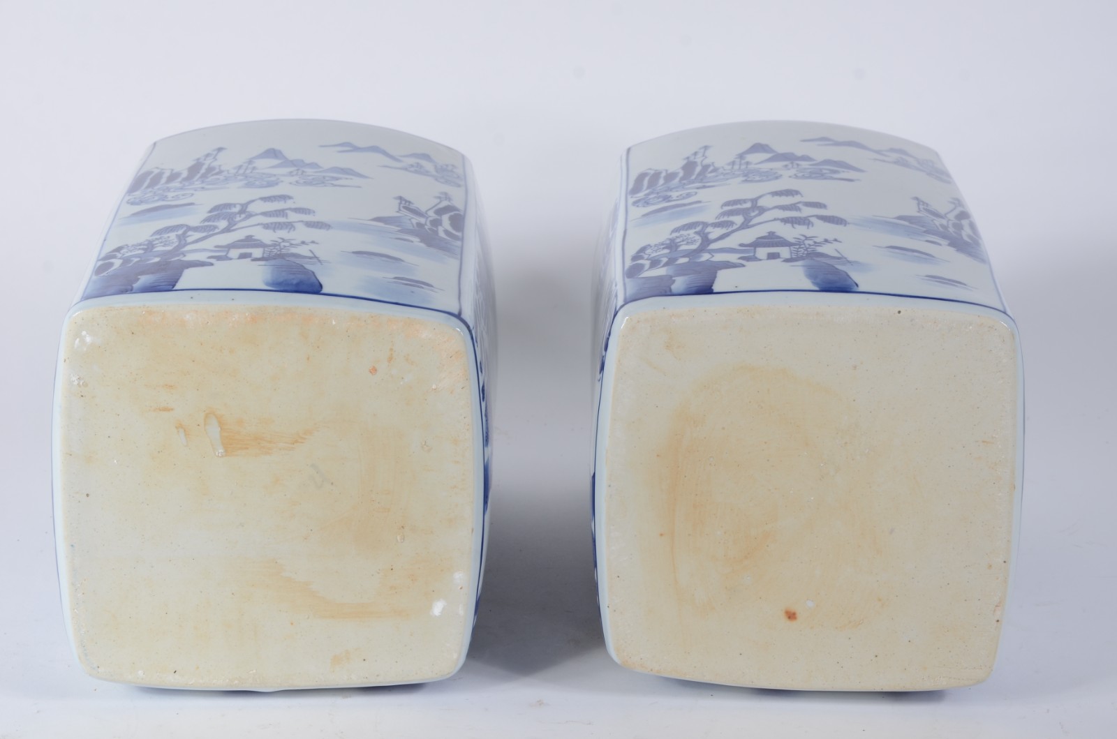 Par de potiches de porcelana oriental decorados com paisagens e... - foto 6 de 6
