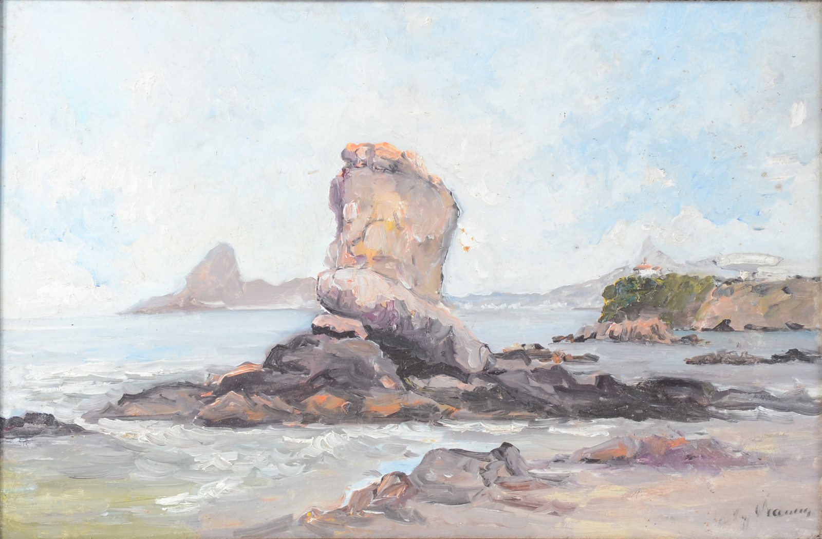 Alcy Vianna (1937), Pedra de Itapuca com Pão de Açúcar ao fundo, RJ - foto 1 de 4