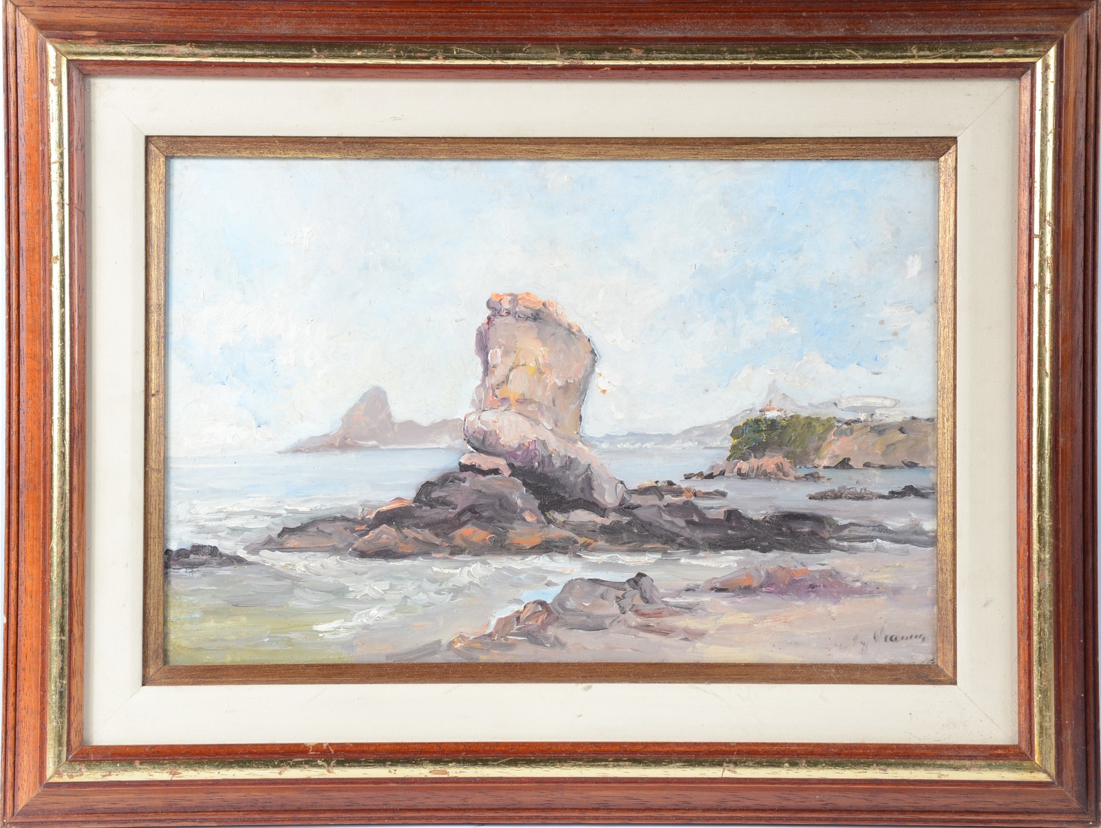 Alcy Vianna (1937), Pedra de Itapuca com Pão de Açúcar ao fundo, RJ - foto 2 de 4