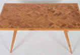 Mesa retangular de pinho de riga, pés palito. - Mesa retangular de pinho de riga, pés palito.