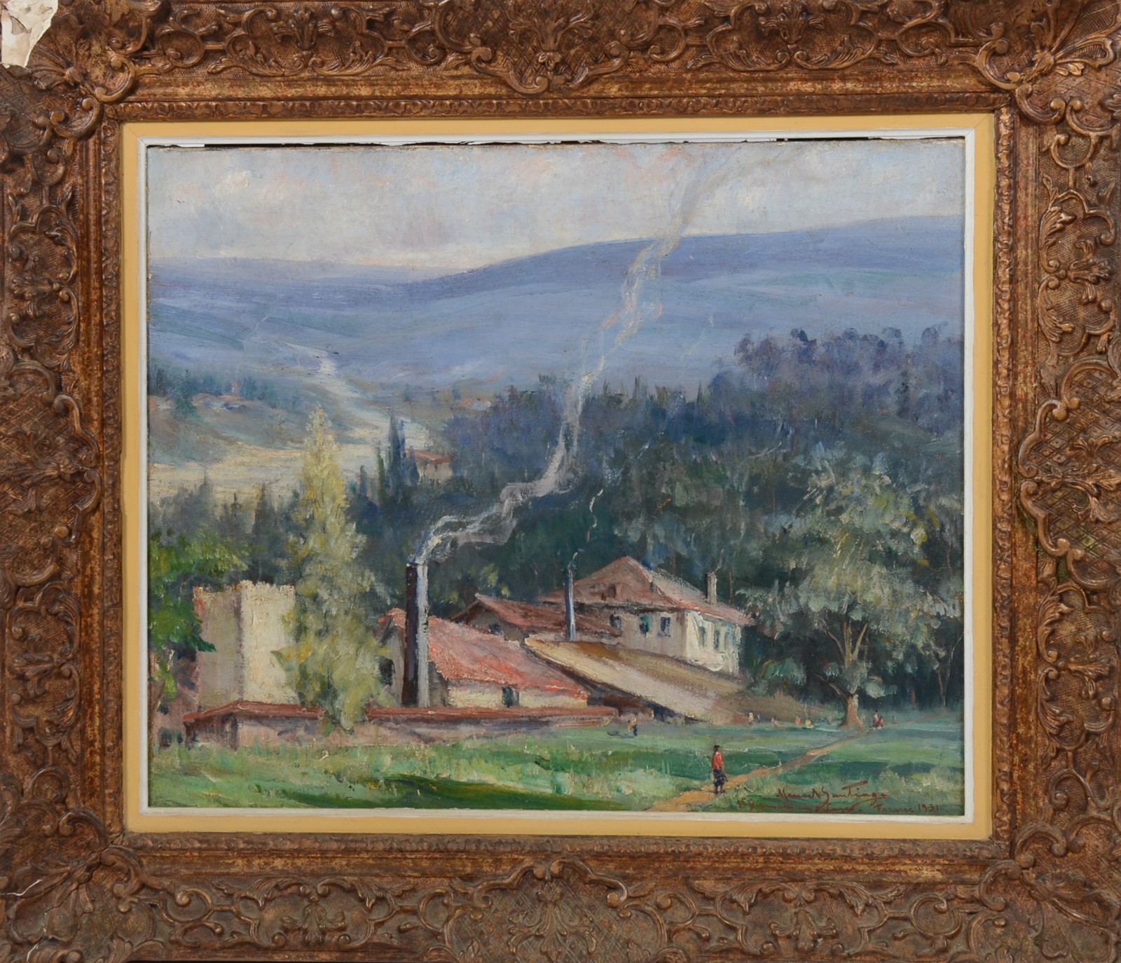 Manoel Santiago (1897-1987), Paisagem da França - foto 2 de 4