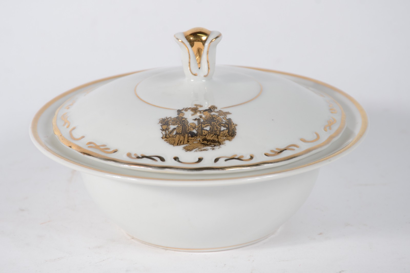 Conjunto para chá de porcelana Real branca, decorada ao gosto... - foto 4 de 10