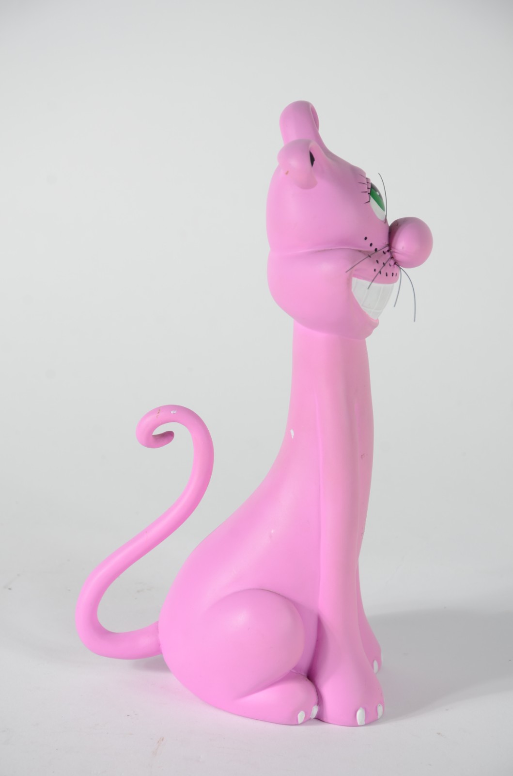 Escultura de gesso, formato de gato. - foto 4 de 8