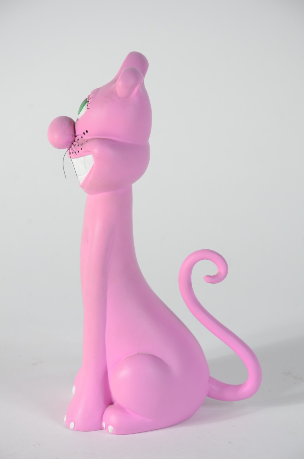 Escultura de gesso, formato de gato. - foto 6 de 8