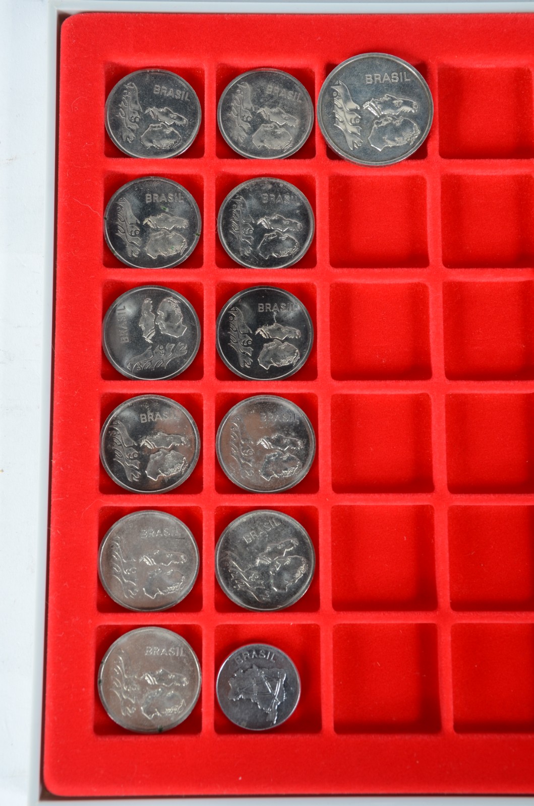 Coleção com 11 moedas brasileiras de 1 cruzeiro 1822/1972; 1 de 20... - foto 2 de 4