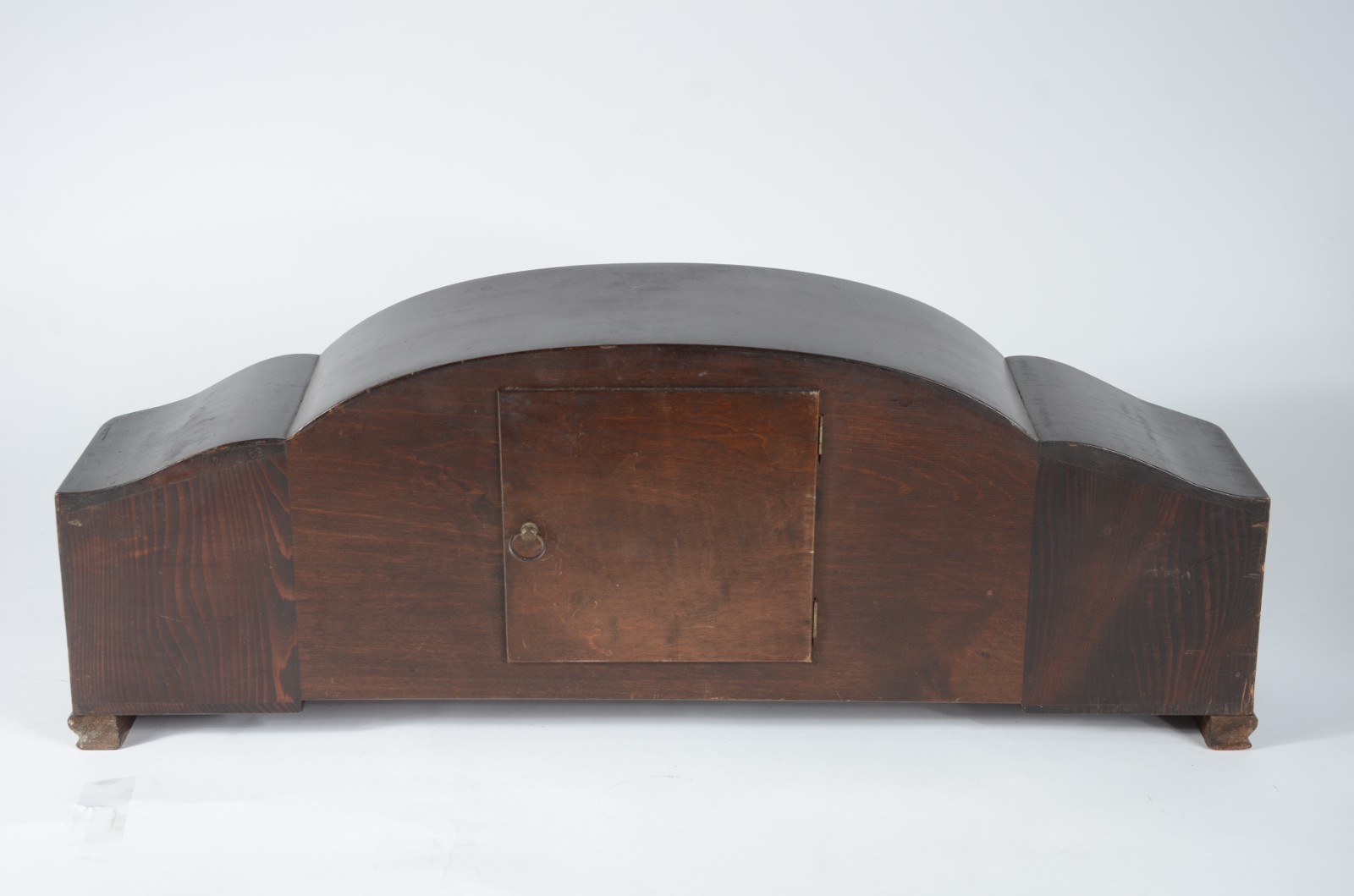 Relógio de mesa com caixa de madeira, sem chave. Maquina parada. - foto 4 de 6