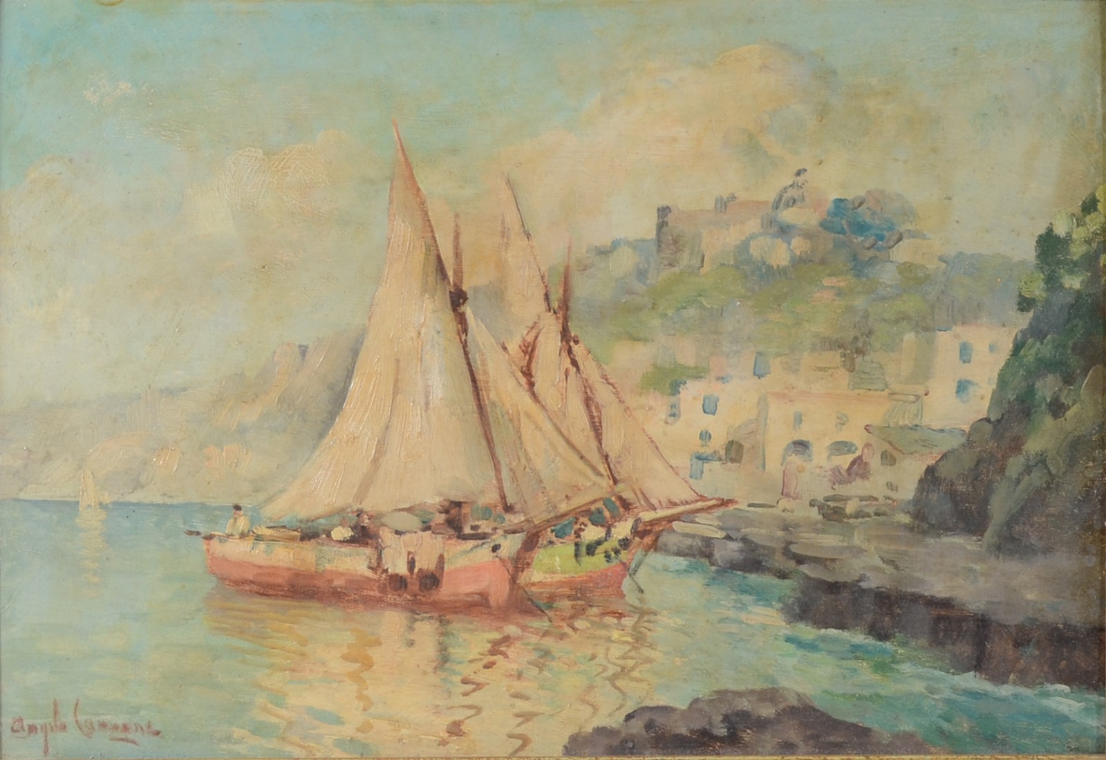 Angelo Cannone (1899-1992), Marinha com barco - foto 1 de 4