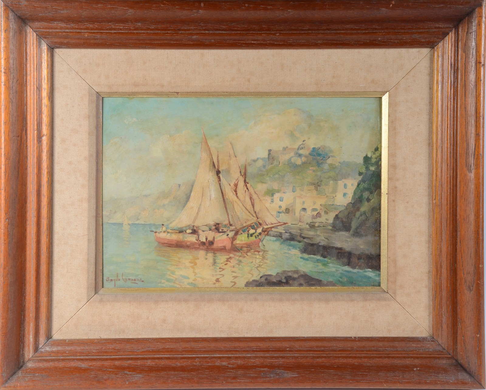 Angelo Cannone (1899-1992), Marinha com barco - foto 2 de 4