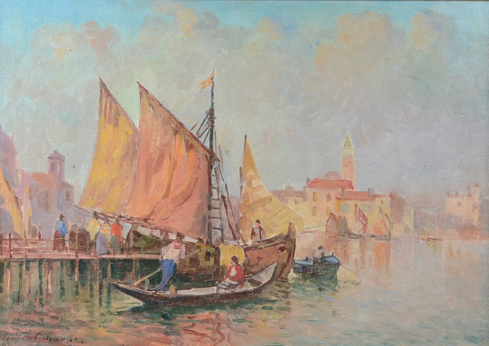Angelo Cannone (1899-1992), Marinha com barcos - foto 1 de 4