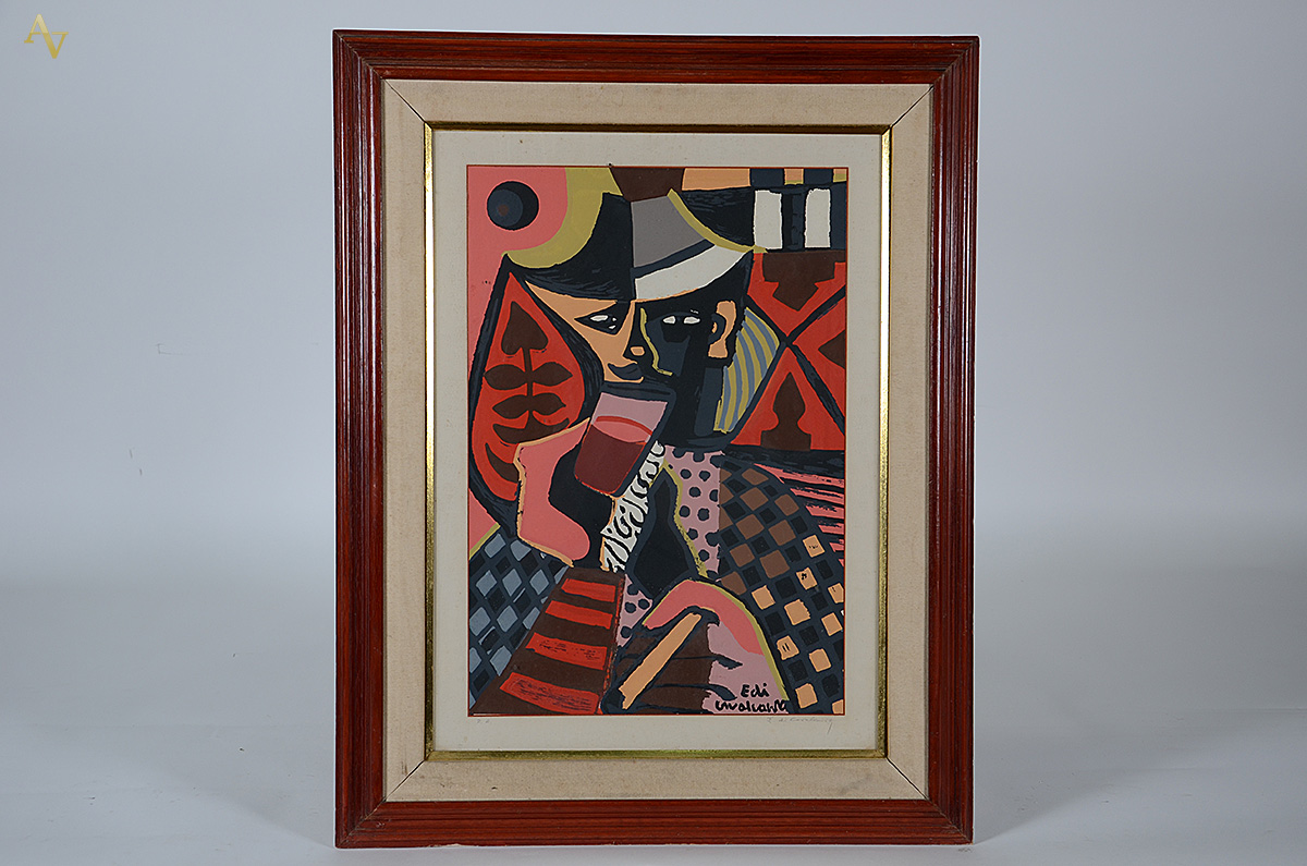 DI CAVALCANTI - Figura - serigrafia P/A - 58 x 40 - foto 1 de 3