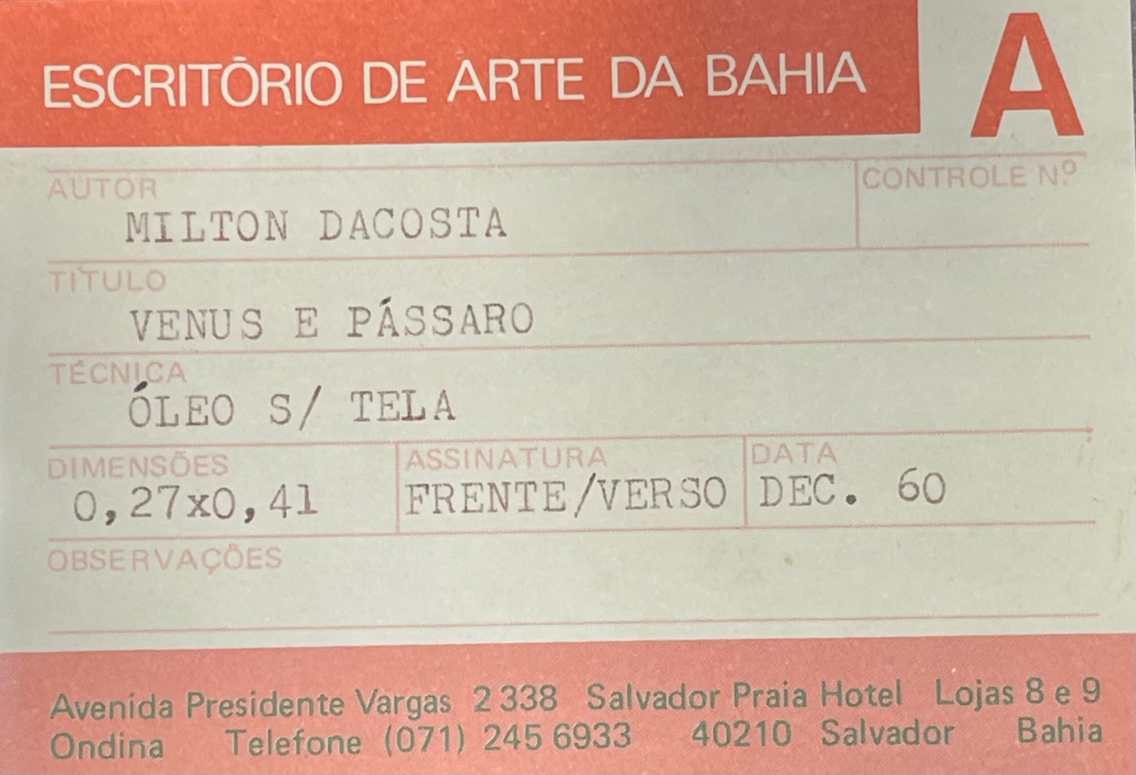 Milton Dacosta (1915-1988), Vênus e pássaro - foto 5 de 6